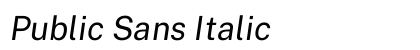Public Sans Italic preview