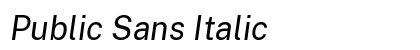 Public Sans Italic preview