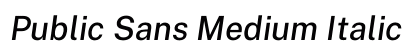 Public Sans Medium Italic preview