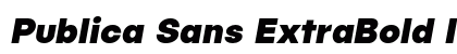 Publica Sans ExtraBold Italic preview