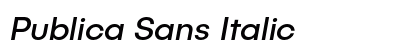 Publica Sans Italic preview