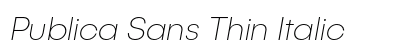 Publica Sans Thin Italic preview