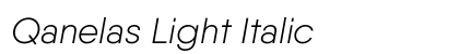 Qanelas Light Italic Preview
