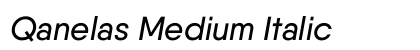 Qanelas Medium Italic Preview