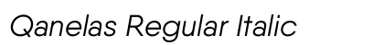 Qanelas Regular Italic Preview