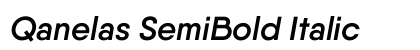 Qanelas SemiBold Italic Preview