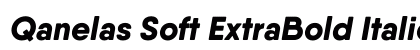 Qanelas Soft ExtraBold Italic Preview
