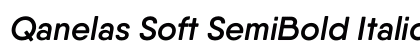 Qanelas Soft SemiBold Italic Preview
