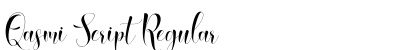 Qasmi Script Regular preview