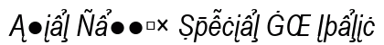 Arial Narrow Special G2 Italic preview