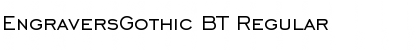 Download EngraversGothic BT Font