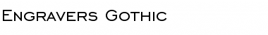 Engravers' Gothic Regular Font