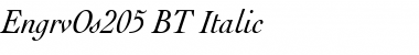 EngrvOs205 BT Italic Font