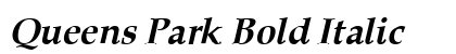 Queens Park Bold Italic Preview