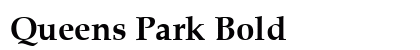 Queens Park Bold preview