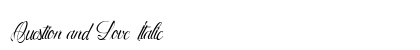 Question and Love Italic preview