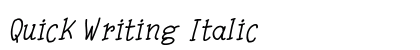 Quick Writing Italic preview