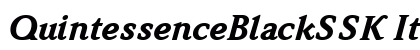 QuintessenceBlackSSK Italic Preview