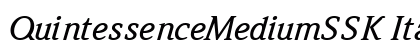 QuintessenceMediumSSK Italic Preview