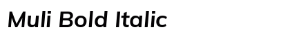 Muli Bold Italic