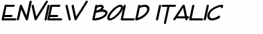 Enview Bold Italic Font