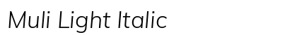 Muli Light Italic