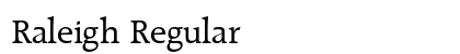 Raleigh Regular Font