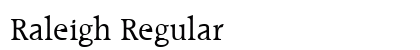 Raleigh Regular Font