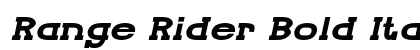 Range Rider Bold Italic Preview