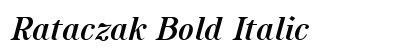 Rataczak Bold Italic Preview