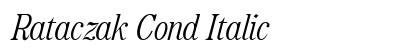 Rataczak Cond Italic preview