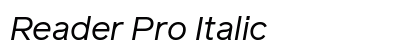 Reader Pro Italic preview
