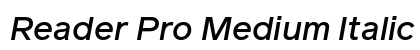 Reader Pro Medium Italic preview