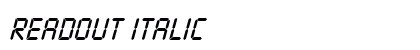 Readout Italic preview