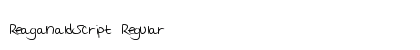 ReaganaldScript Regular preview