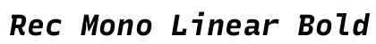 Rec Mono Linear Bold Italic Preview