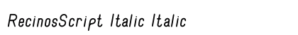 RecinosScript Italic Italic preview