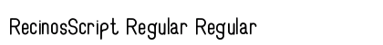 RecinosScript Regular Regular preview