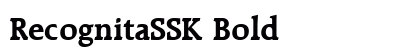 RecognitaSSK Bold preview