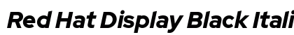Red Hat Display Black Italic preview