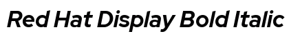 Red Hat Display Bold Italic Preview