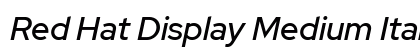 Red Hat Display Medium Italic preview