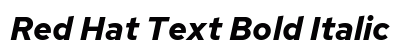 Red Hat Text Bold Italic Preview