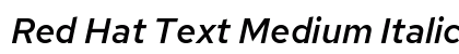 Red Hat Text Medium Italic preview