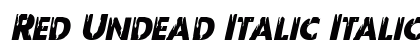 Red Undead Italic Italic preview