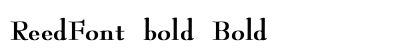 ReedFont bold Bold preview