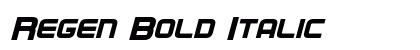 Regen Bold Italic Preview