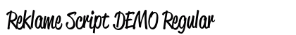 Reklame Script DEMO Regular preview