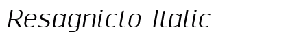 Resagnicto Italic preview