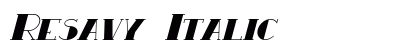 Resavy Italic preview